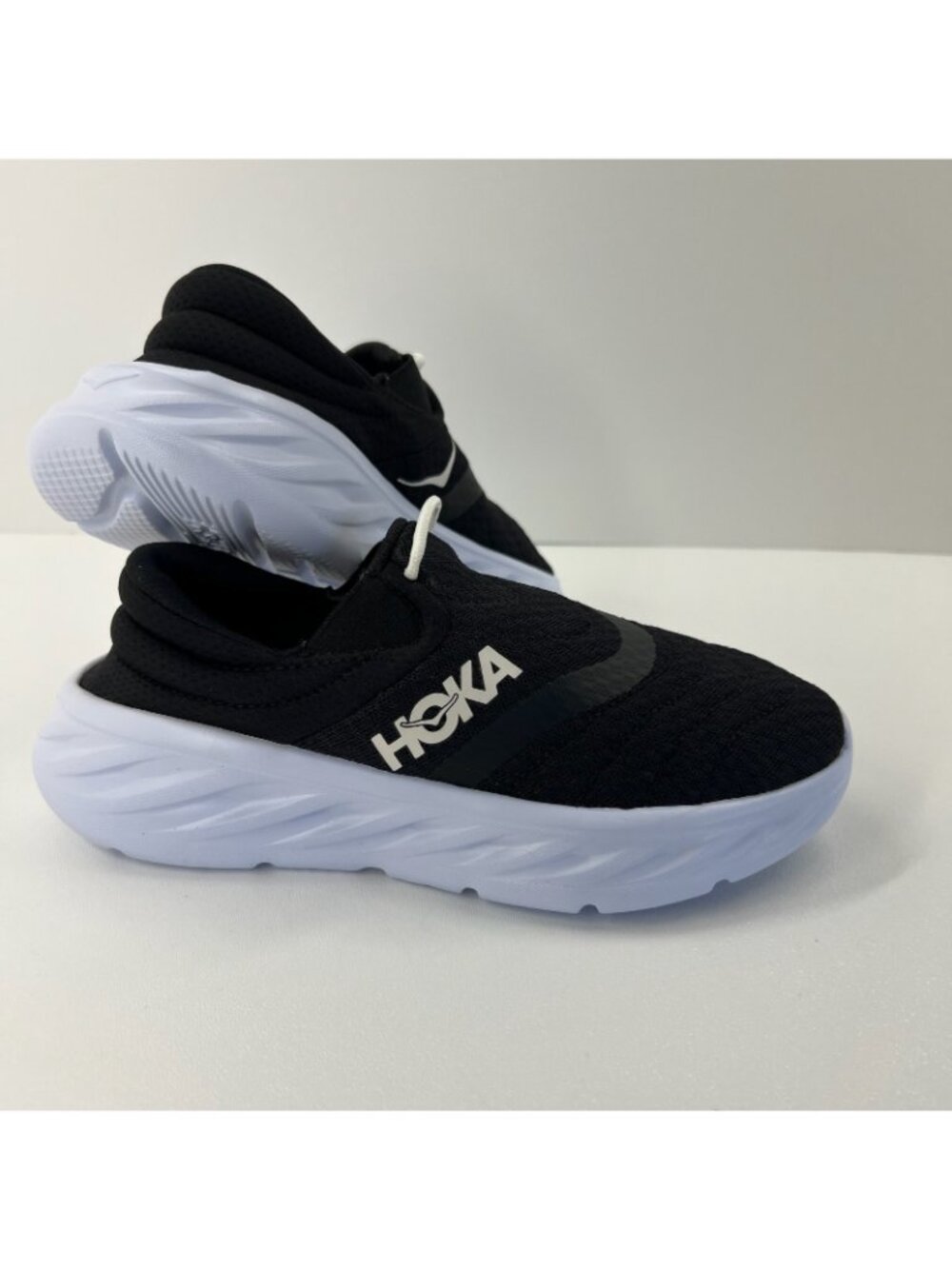 Hoka Ora Recovery Shoe 2 Womens US 5 Slip On Comfort Running Sneaker Black White - Picture 10 of 14